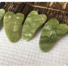 Gua sha raspando masaje masaje cara verde rosa rosa jade guasha tablero herramienta de raspador